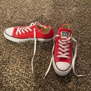 brand new, never worn, red converse